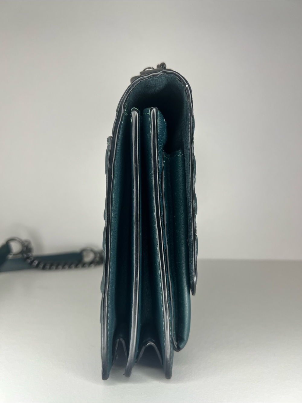 Coach Klare Dark/Forrest Green Embossed Signature Crossbody - Picture 3 of 9